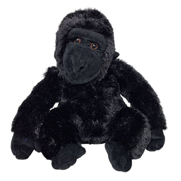 Aurora World Black Gorilla Zoo Jungle Primate Ape Plush Stuffed Animal 9" - Picture 1 of 6
